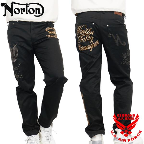 ノートン イーグルロゴ刺繍 ストレッチ ツイルパンツ メンズ 新作2026年モデル NORTON 2...