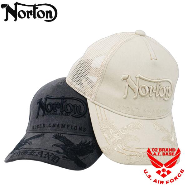 ノートン 3Dロゴ刺繍 フェード加工 ツイルメッシュキャップ 帽子 メンズ 新作2026年モデル N...
