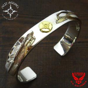 FIRST ARROW's（ファーストアローズ） K18付 平打12mm カラ草彫り