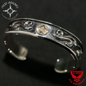 FIRST ARROW's ファーストアローズ K18付 平打12mm カラ草彫り