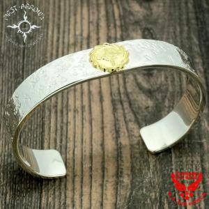 FIRST ARROW's（ファーストアローズ） K18付 平打12mm カラ草彫り