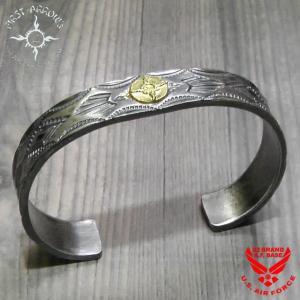 FIRST ARROW's（ファーストアローズ） K18付 平打12mm カラ草彫り