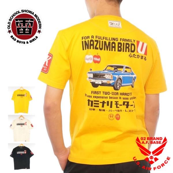カミナリモータース INAZUMA BIRD ブルーバードU 610 ダットサン 半袖Tシャツ メン...