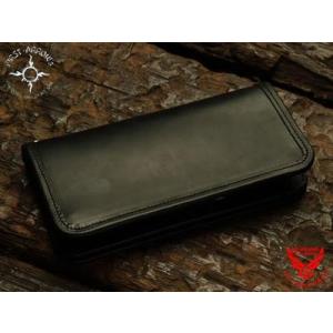 ポイント2倍!! ファーストアローズ　 ロングウォレット(パイピング＆小銭入れ付) 黒レザー　長財布...