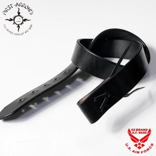ポイント2倍!!ファーストアローズ レザーベルト 40mm 黒 FIRST ARROWS l-015...