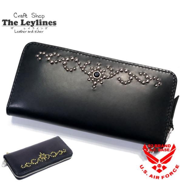 レイラインズ トライバルスタッズ レザー ラウンドウォレット 財布 The Leylines lll...