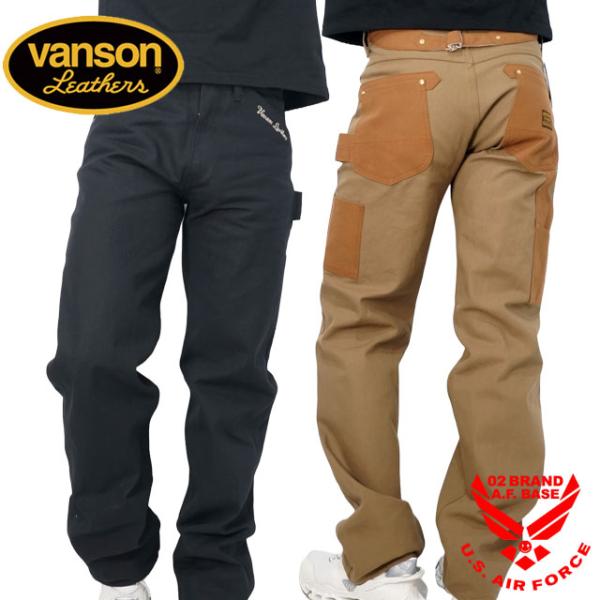 バンソン ロゴ刺繍 ぺインター ワークパンツ メンズ 新作2025年モデル VANSON nvbl-...