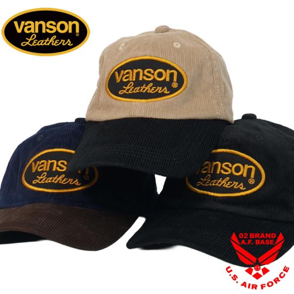バンソン オーバルエンブレム刺繍 コーデュロイキャップ 帽子 メンズ 2025年新作モデル VANS...