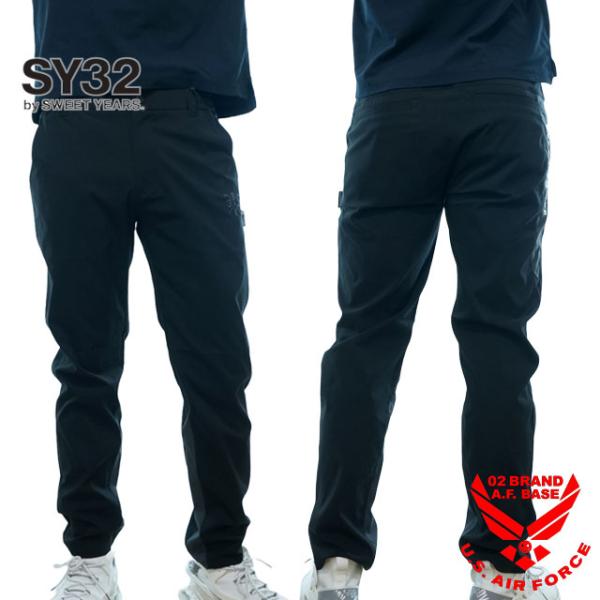 SY32 ロゴ刺繍 ストレッチ ウィンドウパンツ メンズ 新作2025年モデル スウィートイヤーズ3...