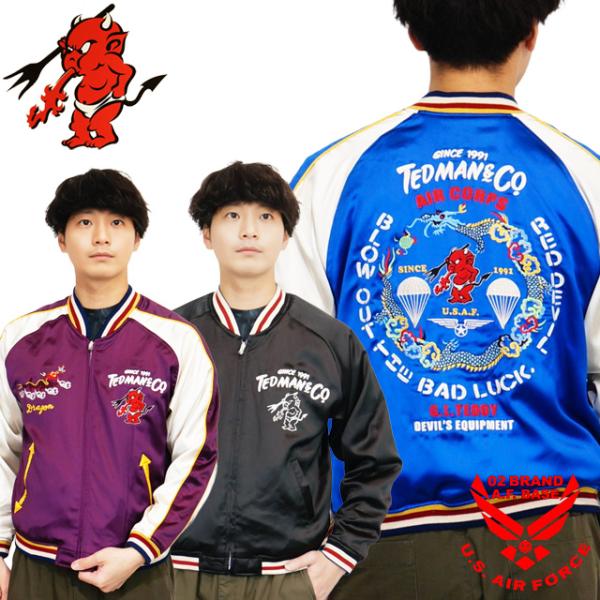 テッドマン ドラゴンサークル 刺繍 リバーシブルスカジャン アウター メンズ 新作2026年モデル ...