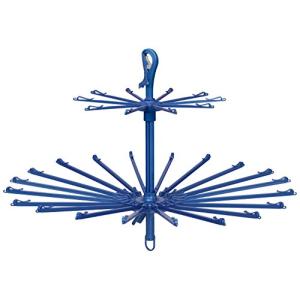 東和産業 洗濯ハンガー EX2 スーパーキャッチ 2段 パラソルハンガー 20本掛 ブルー TW62033の商品画像