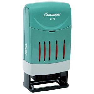 シャチハタ スタンプ 回転欧文日付印 3号 印面4.0×25.3ミリ XNDB3/HR 赤の商品画像