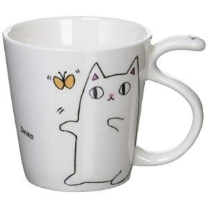 猫3兄弟 しっぽマグカップ shiro 13010の商品画像