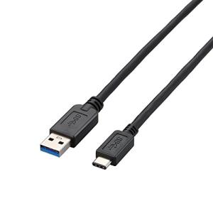 エレコム USBケーブル Type C USB A to USB C 15W 1m USB3.1 ブラック USB3AC10BKの商品画像