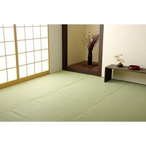 イケヒコ ラグカーペット ファーム グリーン 江戸間4.5畳 約261×261cm 洗える 日本製 国産 アウトドア レジャー 和室 シンプルの商品画像
