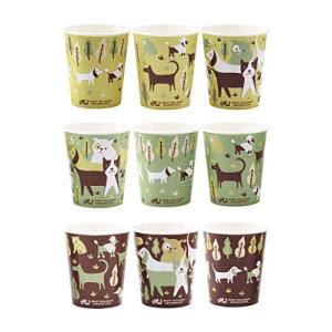 サンナップ 紙コップ ［日本製］ 北欧デザイナー かわいい犬柄 ［ＪＷドッグペーパーカップ］ 50個入り (205ml 7オンス)の商品画像