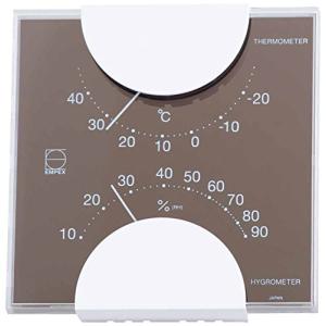 エンペックス気象計 温度湿度計 エルム カラー温湿度計 置き掛け兼用 日本製 グレー LV4957の商品画像