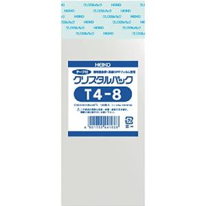 透明袋 OPPリスタルパック T5-8 100枚入 <サイズ:厚み0.03mm 幅5×高8+3cm>の商品画像