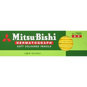 三菱鉛筆 色鉛筆 油性ダーマトグラフ No.7600 黄 1ダース 1cm×17cm K7600.2の商品画像