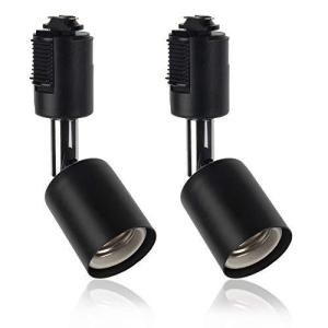 xydled ライティングバー用スポットライト 電球なし E26口金 ダクトレール用照明器具 ブラック 2個セットの商品画像