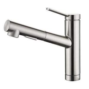 CREA キッチン蛇口 引出しホース式水栓 キッチン用水栓 シングルレバー 