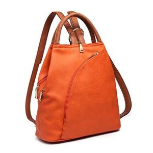 【グッシオ ベーシック】3way リュック ショルダー バッグ 手提げ バックパック レディース レザー 軽量 大人 ビジネス 120406(オレンジ