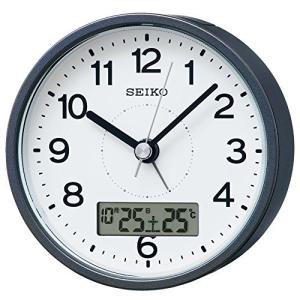 セイコークロック 置き時計 グレーメタリック塗装 本体サイズ:99×99×56mm KR333Nの商品画像