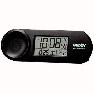 セイコークロック 置き時計 01:黒 本体サイズ:5.1x14.4x4.2cm 電波 デジタル 大音量 PYXIS ピクシス RAIDEN BC407の商品画像