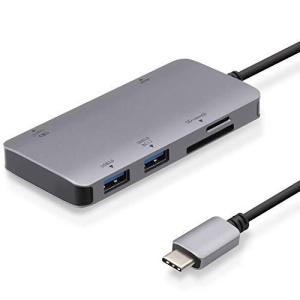 エレコム USB Type-C ハブ ドッキングステーション 6-in-1 DST-C12SV/EC 100W PD対応 USB3.1 Type-C×の商品画像