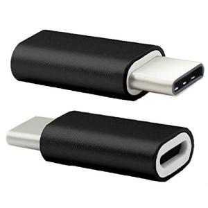 オーディオファン TypeC 変換アダプタ micro USB ブラック 2個の商品画像