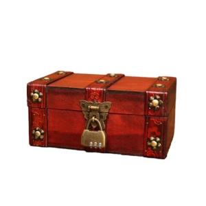 宝石箱 木製 アンティーク ジュエリーボックス ヴィンテージ レトロ風 鍵付き ボックスの商品画像