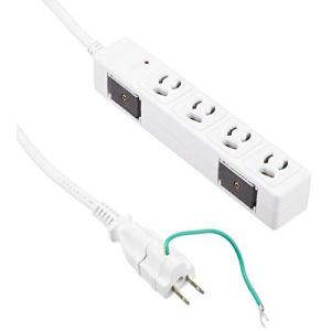BUFFALO 3ピン電源タップ 4個口 マグネット 雷サージガード 3m ホワイト BSTAPMS3430WHの商品画像