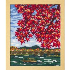オリムパス製絲 ししゅうキット 「紅葉の嵐山」 No.7388の商品画像