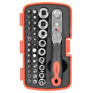 E-Value ドライバー&ビットソケットセット 38pcs 家具の組み立てメンテナンス用 EMT-38Cの商品画像