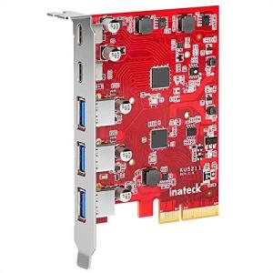 Inateck PCIe USB 3.2 Gen 2カード、帯域幅20 Gbps、3つのUSB Type-A 