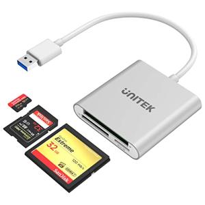 Unitek SD カード リーダー USB 3.0 メモリーカード リーダー 3カードスロット フラッシュカード アダプタ CF/SD/TF/マイクの商品画像