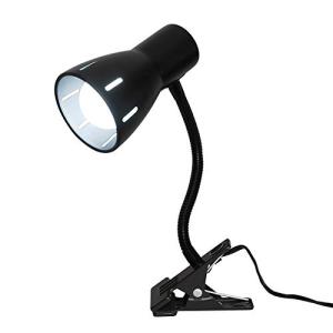 Hzfluo LED クリップライト デスクライト スタンドライト ベッドサイド 卓上ライト 省エネ クローム E26 ブラック 電球なしの商品画像