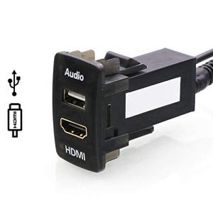 USB入力ポート＆HDMI入力ポート オーディオパーツ スイッチホールパネル HONDA ホンダ車系用 (サイズA:44*25.5mm)｜0312