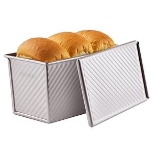 CHEFMADE 食パン 型 熱伝導の良い パン型 フタ付き 波紋型 パン焼 ベイクウェア 粘りにくい食パンケースの商品画像