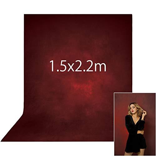 Kate 1.5x2.2m 赤い ブラウン 濃い赤 背景布 グラデーション ポートレート 写真 撮影...