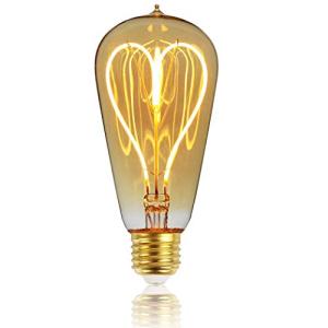Tianfanエジソン電球LED電球蛍光電球ST64愛4W E26装飾電球 (愛の心)の商品画像