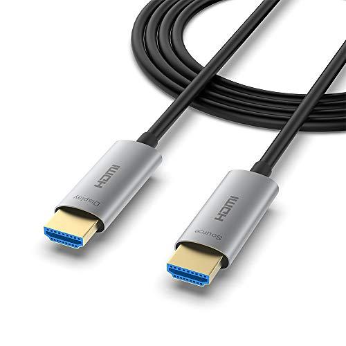 ATZEBE 光ファイバーHDMI ケーブル 5m、プレミアムHDMI 4K 60P/4K HDR/...