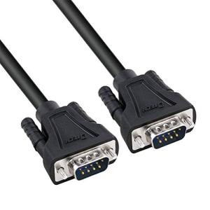 DTECH RS232C シリアル クロス ケーブル 2m オス-オス データ転送 DB9 Cable RS232C 延長ケーブルの商品画像