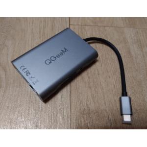 USB C ハブ，QGeeM 8 in 1 USB TypeC HDMIドッキングステーション，lanポート イーサネット1G， 3.5mm AUX，の商品画像