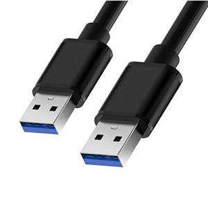 YFFSFDC USB 3.0 ケーブル 長さ0.6m タイプA-タイプA オス-オス 金属コネクタ搭載 データライン ノートクーラー用の商品画像
