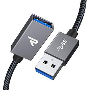 RAMPOW USB延長ケーブル【USB3.1 Gen 1/1M】5Gbps高速データ転送 USB A(オス)-A(メス) USB延長コード｜0312