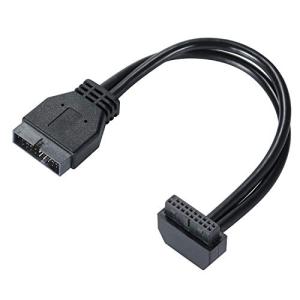 MZHOU SATA USB延長ケーブル-USB3.0マザーボード前面19ピンオス-メス延長ケーブル18cm高速接続 （インターフェースは外側を向いていの商品画像