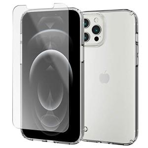 【ケースフィルムセット】 エレコム iPhone 12 Pro Max ケース Qi充電対応 ハイブリッド 耐衝撃 ガラスフィルム付き クリア エレの商品画像