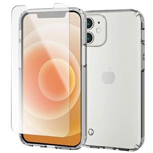【ケースフィルムセット】 エレコム iPhone 12 mini セット ケース Qi充電対応 ハイブリッド 耐衝撃 ガラスフィルム付き クリア エの商品画像