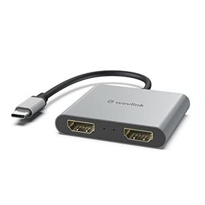 WAVLINK USB C HDMI 変換アダプタ Type C デュアル HDMI ハブ 2ｘ4K ＠30Hz/1ｘ4K60HzHDMI 1ｘTypの商品画像